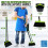 Upright Dustpan Brush Set Long Handle Green Broom 10