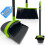 Upright Dustpan Brush Set Long Handle Green Broom 11