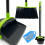 Upright Dustpan Brush Set Long Handle Green Broom 12