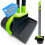 Upright Dustpan Brush Set Long Handle Green Broom 13