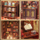 DIY Book Nook Kit Wooden Puzzle 3D Library Decor 6
