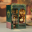 DIY Book Nook Kit Wooden Puzzle 3D Library Decor 7