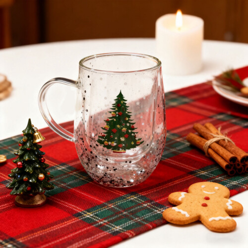 Christmas Juice Glass Double Old Fashioned Reusable Cup 2