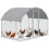 PawHut Gallinero Gris 280 x 190 x 197 cm 1