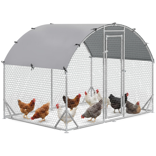 PawHut Gallinero Gris 280 x 190 x 197 cm