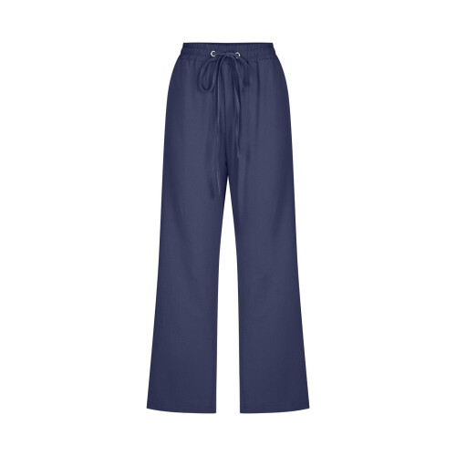 SYMOID Plus Size Linen Blend Capris for Women Navy 5XL 1