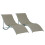 Outsunny Conjunto de Tumbona Gris 165 x 61 x 63 cm 1