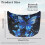 Blue Butterfly Car Hood Cover Stretch Polyester Elastic 7