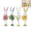Easter Rabbit Figurine Cute Floral Statue 8.66 Inch 5