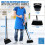 Upright Dustpan Brush Set Long Handle Grey Broom 9