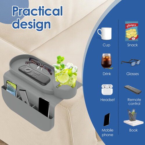 Silicone Armchair Holder with Side Pocket 1 Pack 2