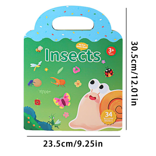 Waterproof Vehicle Sticker Book Foldable Portable for Ages 1