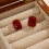 Geometry Red Stud Earrings S999 Sterling Silver Vintage 4