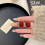 Geometry Red Stud Earrings S999 Sterling Silver Vintage 5