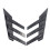 Car Rear Windshield Sticker Trim Louver Sunshade Black 5