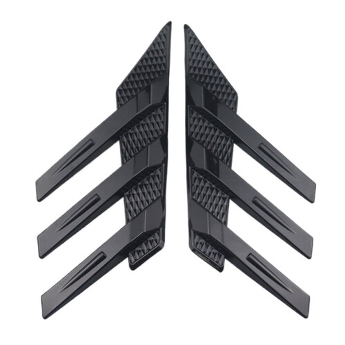 Car Rear Windshield Sticker Trim Louver Sunshade Black 1