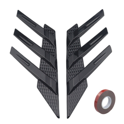 Car Rear Windshield Sticker Trim Louver Sunshade Black 2