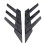 Car Rear Windshield Sticker Trim Louver Sunshade Black 6