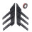 Car Rear Windshield Sticker Trim Louver Sunshade Black 7