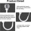 Curtain Hooks with Clear Wall-Mounted Ties White Heavy Duty 5
