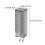 Clear Plastic Wall-Mounted Towel Organizer Gray 3