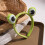 Cute Frog Eyes Wash Face Headband Plush Wrapped Elastic 7