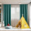 Blackout Kids Curtains for Boys Green Solid 63x52 Inch 6