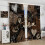 Coffee Graffiti Kitchen Curtains Vintage Brown 2 Panels 4