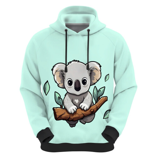 Women's Oversized Koala Pullover Hoodie Long Sleeve 1