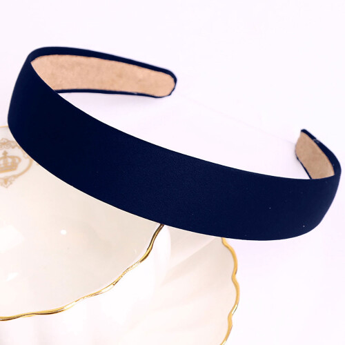 Women's Wide Elastic Headband Navy Blue 1