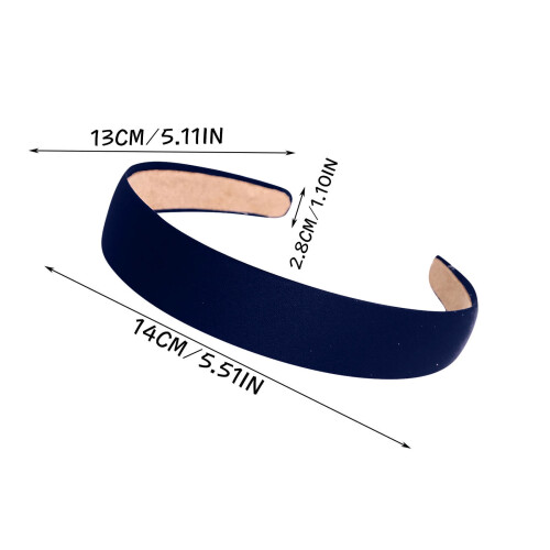 Women's Wide Elastic Headband Navy Blue 2
