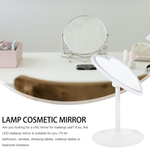 Heart-Shaped LED Makeup Mirror 1 Piece 1