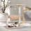 Cat Scratch Post with Bed Cat Tree for Indoor Cats Sisal Scratching Posts Hammock Kitty Activity Centre Beige 4