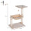 Cat Scratch Post with Bed Cat Tree for Indoor Cats Sisal Scratching Posts Hammock Kitty Activity Centre Beige 5