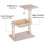 Cat Scratch Post with Bed Cat Tree for Indoor Cats Sisal Scratching Posts Hammock Kitty Activity Centre Beige 8