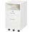 Lockable Two-Drawer Filing Cabinet, with Wheels - White 2