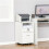Lockable Two-Drawer Filing Cabinet, with Wheels - White 4