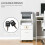 Lockable Two-Drawer Filing Cabinet, with Wheels - White 6