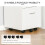 Lockable Two-Drawer Filing Cabinet, with Wheels - White 7