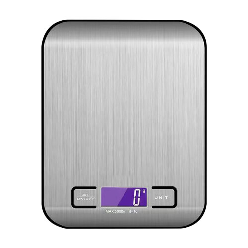 Digital Food Scale LCD Display Stainless Steel 4 Units 1