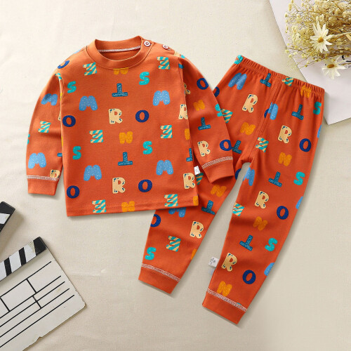 Toddler Solid Color Sweatshirt and Joggers Set Coffee 5-6 1