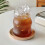 Ripple Glass Drinking Glasses Clear Ribbed 6 oz 4