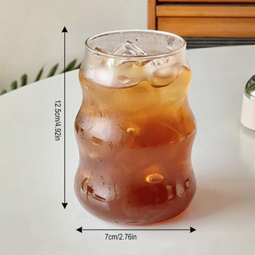 Ripple Glass Drinking Glasses Clear Ribbed 6 oz 1