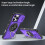 Purple Rugged iPhone 14 Pro Max Case with Rotating Stand 2