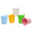 Iron Sheet Bucket Garden Decor Assorted Colors 5 pcs 3 x 3 7