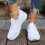 Willtoo Women's Arch Support Slip-Ons White Size 7W 2