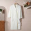 Women's Fleece Bathrobe Solid Color Long Sleeve Absorbent 4