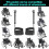 Universal Wheelchair Footrest Replacement - Adjustable Composite Footboard & Heel Loop, Foldable Comfort Support 6