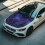 Car Hood Cover Polyester Galaxy Print Elastic Fit 3