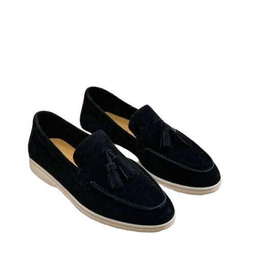 Willtoo Suede Loafers for Women Black 2